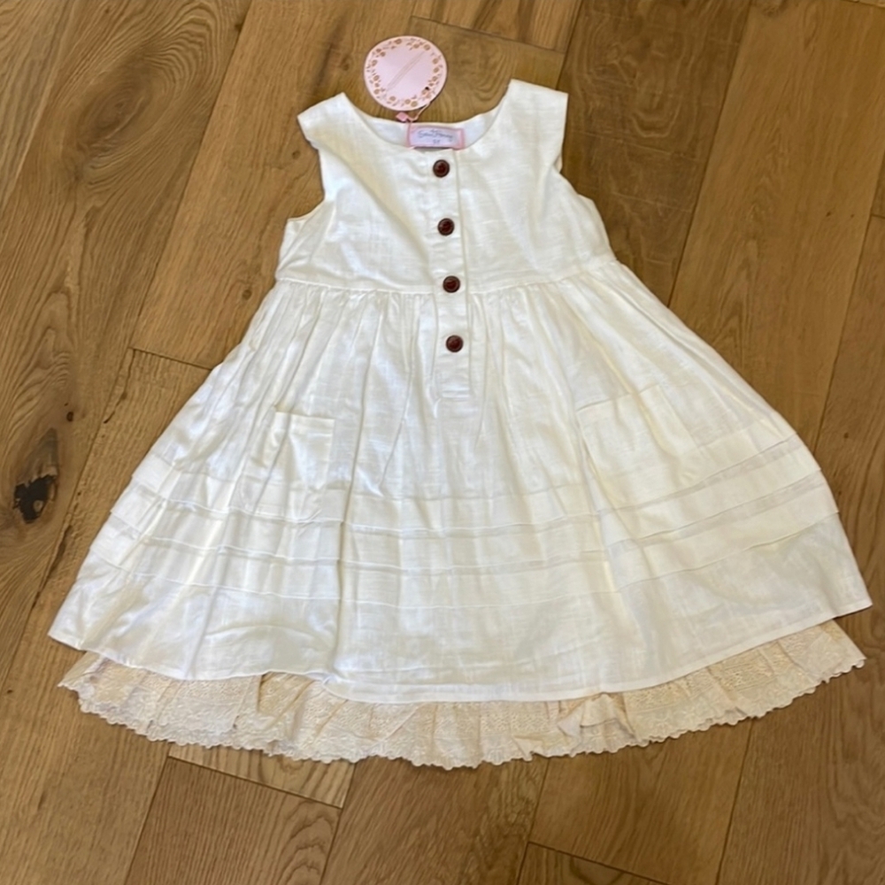 3T SweetHoney White/Cream Tunic Dress! NEW!!